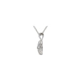 Sterling Silver .05 CTW Natural Diamond 18" Necklace